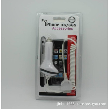 New Item for iPhone4 USB Cable with Car Charger (JH-charger-01)
